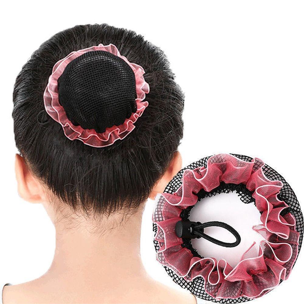 Adjustable Elastic Hair Net Lace Head Bands Girl Bun Cover Snood Accessories Ballet Hair Net Women