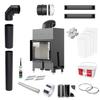 Fireplace Insert KRATKI FLOKI S PF Power 8 kW COMPLETE BUILT-IN SET Ø 160