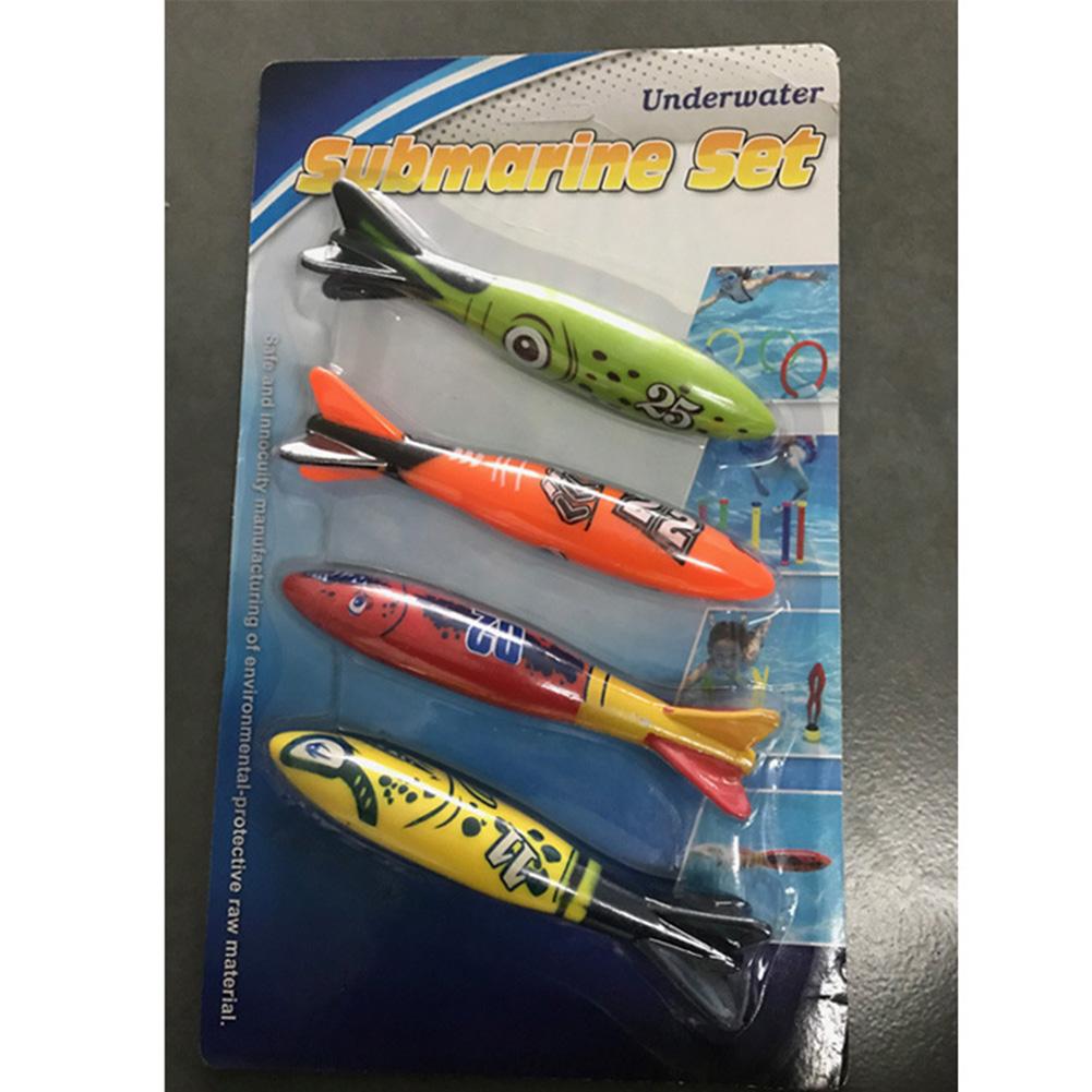 4Pcs/Set Diving Underwater Swimming Pool Playing Toy Outdoor Sport Training Tool for  Kids Swimming Toy