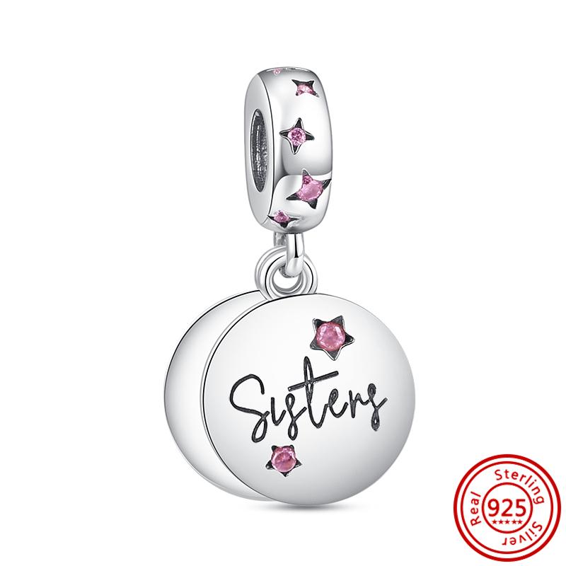 New Fit Original Pantaro Bracelet DIY Zircon 925 Copper Pink Series Beads Sparking Heart Charm Fashion Butterfly Flower Pendent