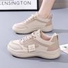 Genuine Leather White Shoes for Women Spring and Summer Sports Shoes Thick-soled Versatile Running Casual Shoes