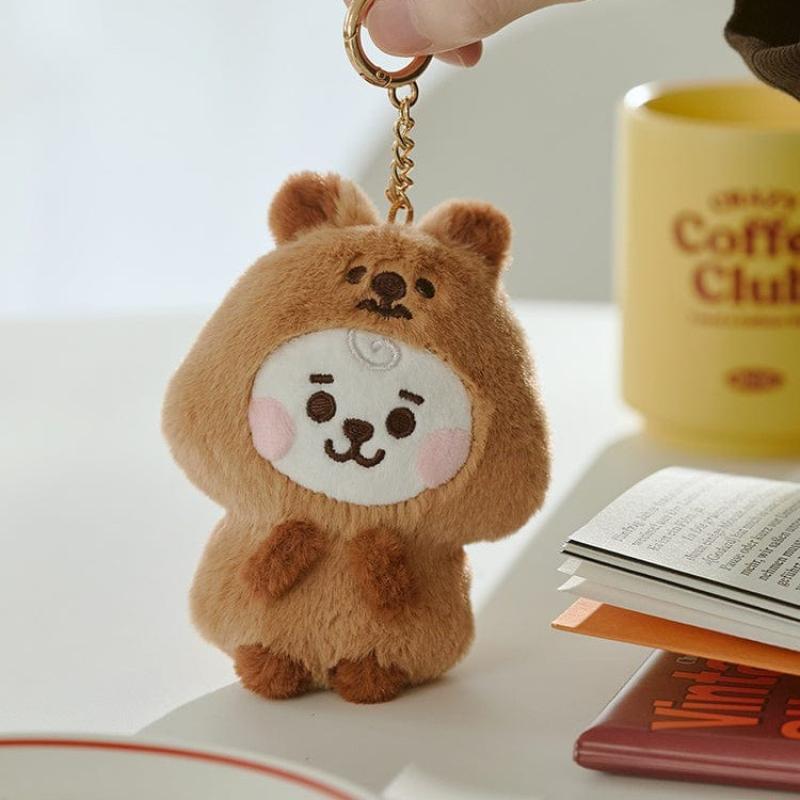 Плюшевая кукла Bt21 Anime Baby Animal Series Rj Cooky Плюшевый брелок Милый мультяшный Shooky Koya Подвеска для сумки Украшение Подарок