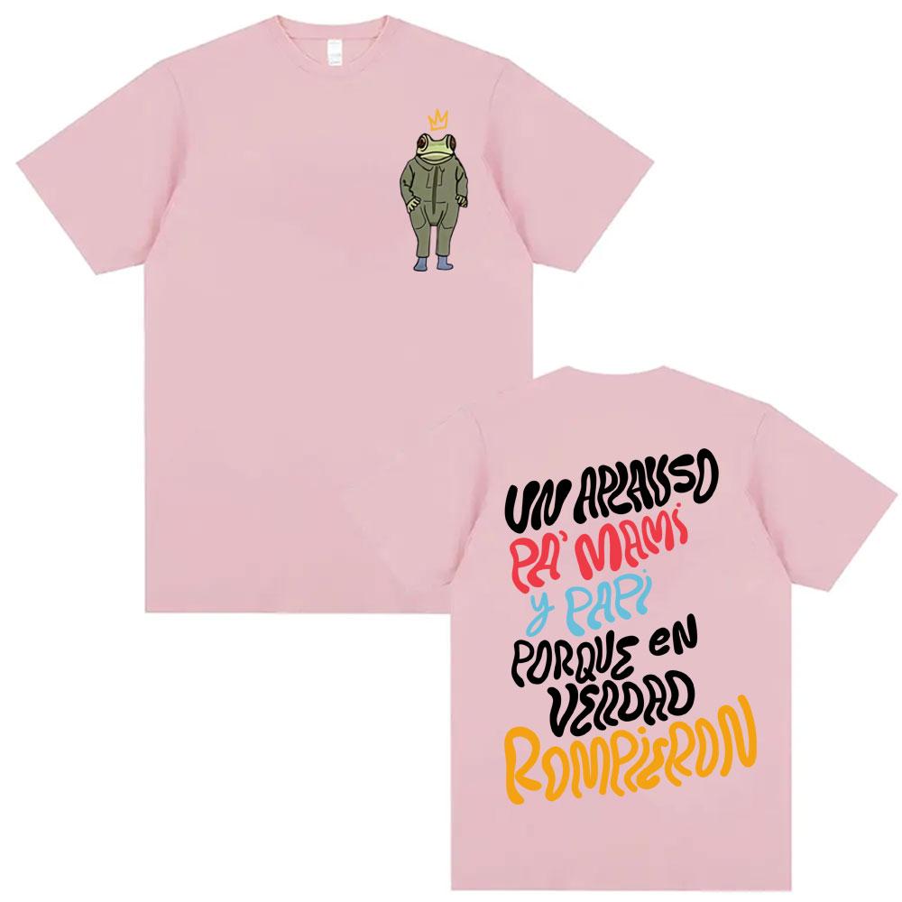 Bad Bunny Hot Selling 100%cotton men's shirt pop hip-hop Y2k graphics short sleeve oversized Women's Short Sleeved Cheap Tshirt