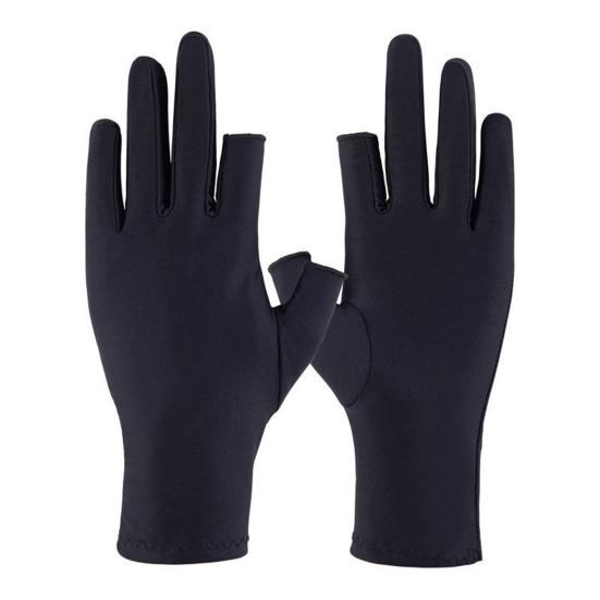 Half Fingers Gloves Super Soft Breathable Stretchy Friendly To Skin Ultra-Thin Block UV Spandex Summer Sunscreen Semi-Finger Riding Gloves