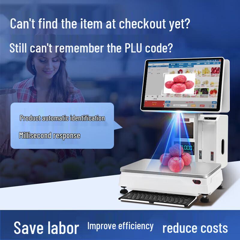 AI Smart Dual-Screen Cash Register Scale with Facial Recognition (CN version)