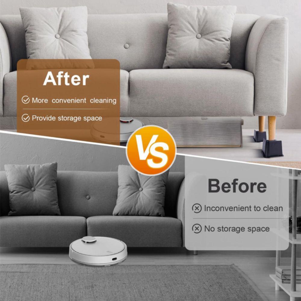 Квадратные подставки для мебели, набор из 4 шт., подъемник для каркаса кровати, регулируемый мебельный каркас, ножка стула