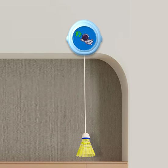 Badminton Rebound Trainer Self Training Tool with Elastic Rope Simple Installation Badminton Indoor Trainer Portable Badminton Set