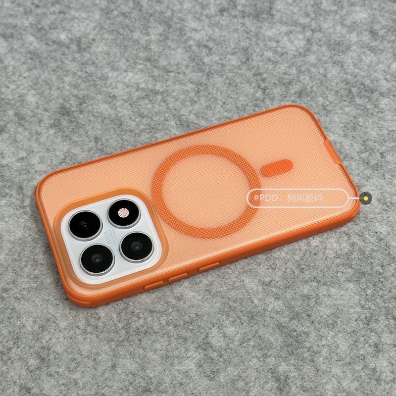 Чехол для Xiaomi 17 Для MagSafe Магнитная Зернистая текстура Матовый Прозрачный Чехол для телефона Для Mi 17 Оболочка Простой Пылезащитный Бампер