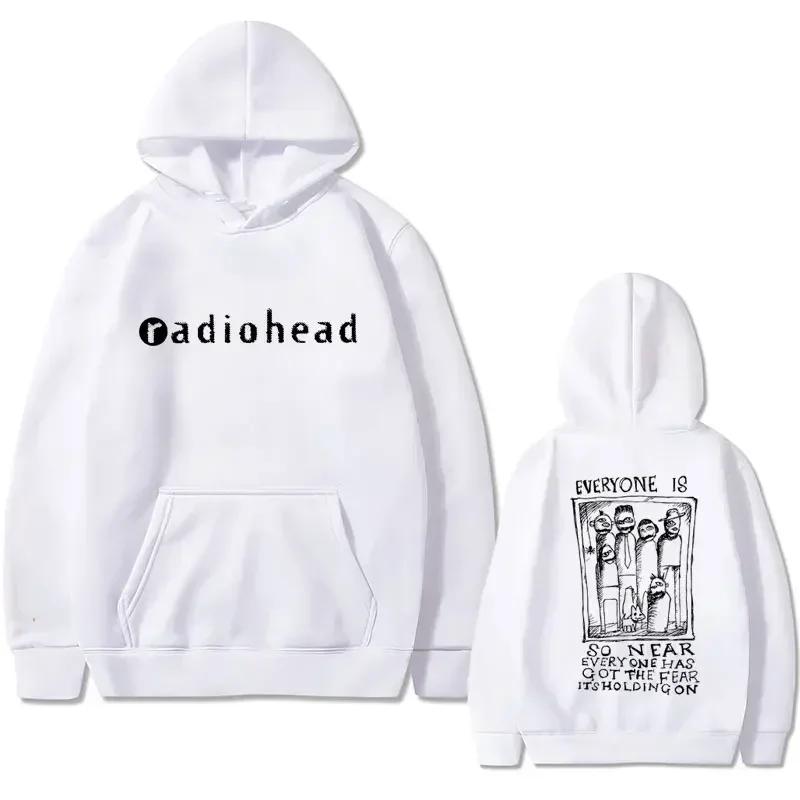 Осень Зима Британский Рок Radiohead Свитшот с принтом Мужская и Женская Мода Ретро Свитшот Готический Свитшот