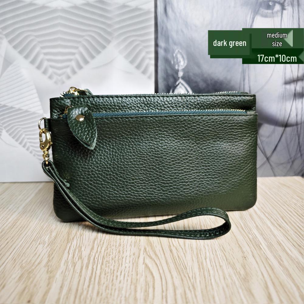 Женский многофункциональный кошелек-клатч на запястье из натуральной кожи в корейском стиле