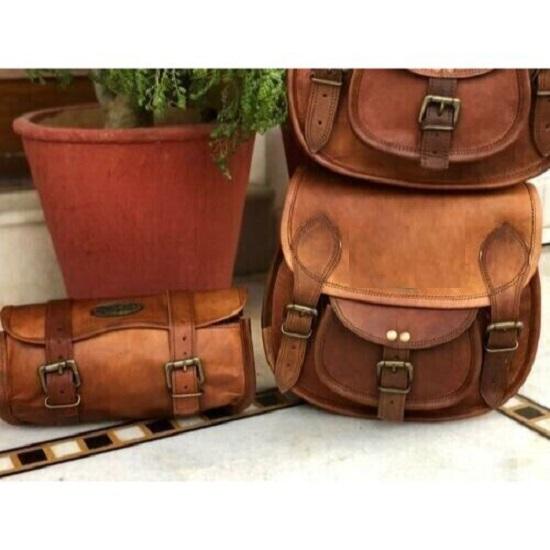 Комбинированное мотоциклетное седло из козьей кожи, 3 сумки, седельная сумка, 3 боковые сумки