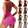 Women's Fashionable Solid Color Round Neck Tight Back Yoga Suit Yoga Jumpsuit