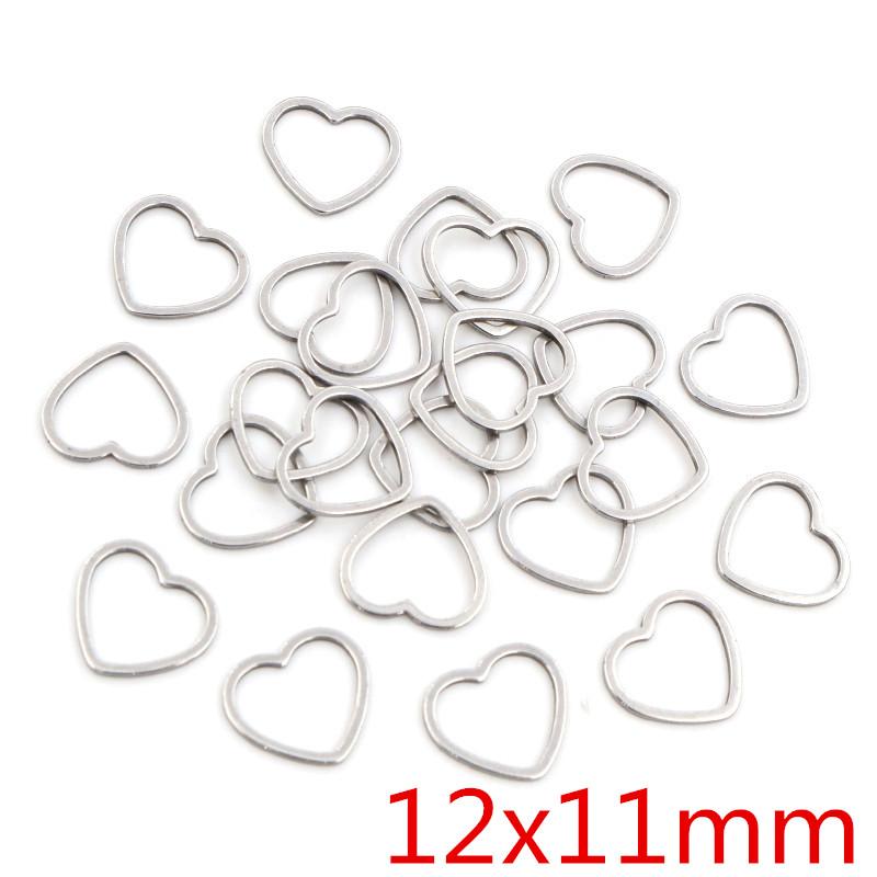20 шт. Кулон-сердце из золотой нержавеющей стали, открытые рамки, полые, прессованная смола, форма рамки, безель, для изготовления украшений своими руками