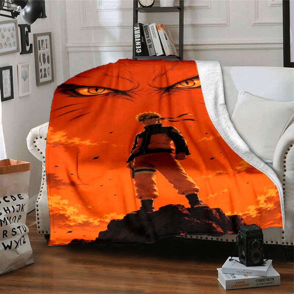 Naruto Blanket Soft Warm Cozy Suitable for Picnics Chair Bed Four Seasons Universal Modern Gift for Travel Home Birthdays