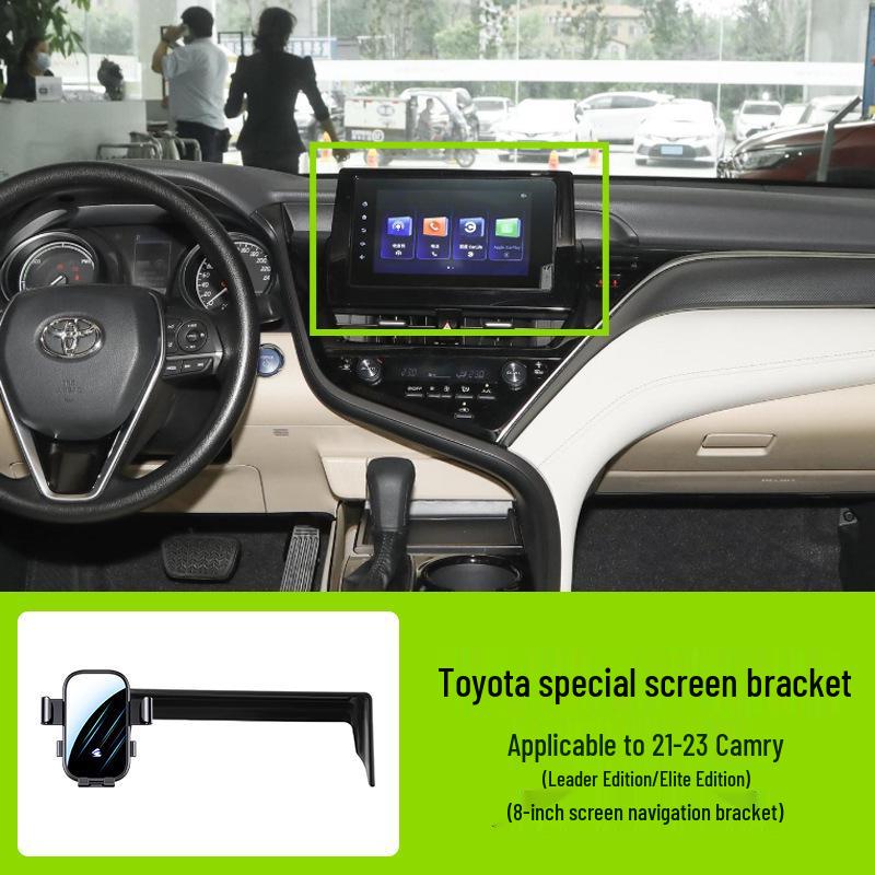 Держатель для телефона на экран автомобиля Toyota - Горизонтальное зеркало с бесшумным креплением для навигации