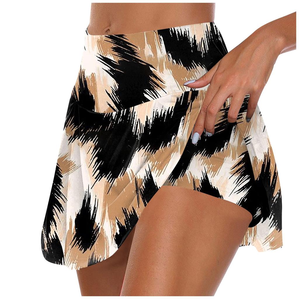 Женские спортивные эластичные плиссированные теннисные юбки для бега, йоги, внутренние шорты, эластичные спортивные шорты для гольфа