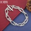 925 Sterling Silver Geometric Charm Bracelet Wedding Jewelry