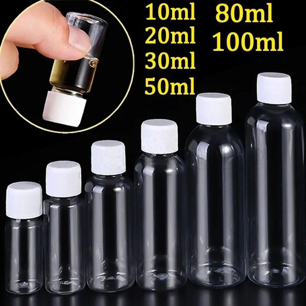 10Pcs Reusable Cosmetics Containers Plastic PET Lotion Container Seal Bottles  Shampoo Liquid Powder