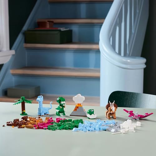 LEGO Classic Build a Dinosaur Toy - Birthday Present, Building Blocks, Educational Toy for Boys and Girls, Ages 5, 6, 7, 8, Dinosaurs, Item No. 11041