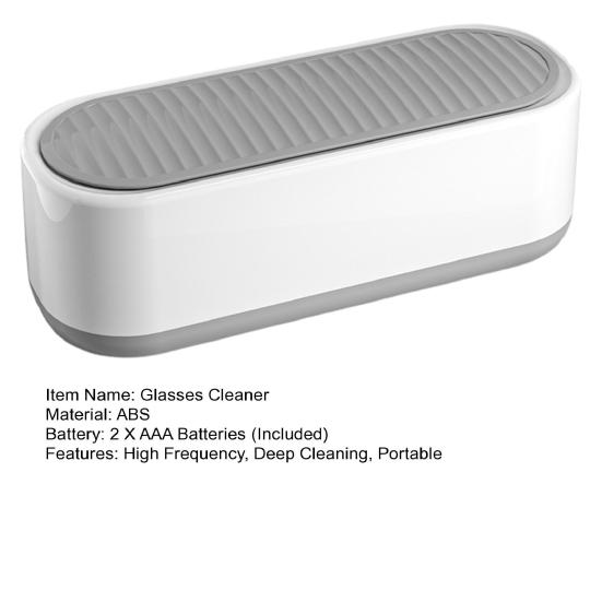 Ultrasonic Glasses Cleaner Professional High Frequency Jewelry Cleaner Machine Battery Powered Rings Jewelry Dentures Eyeglasses Cleaning Tools