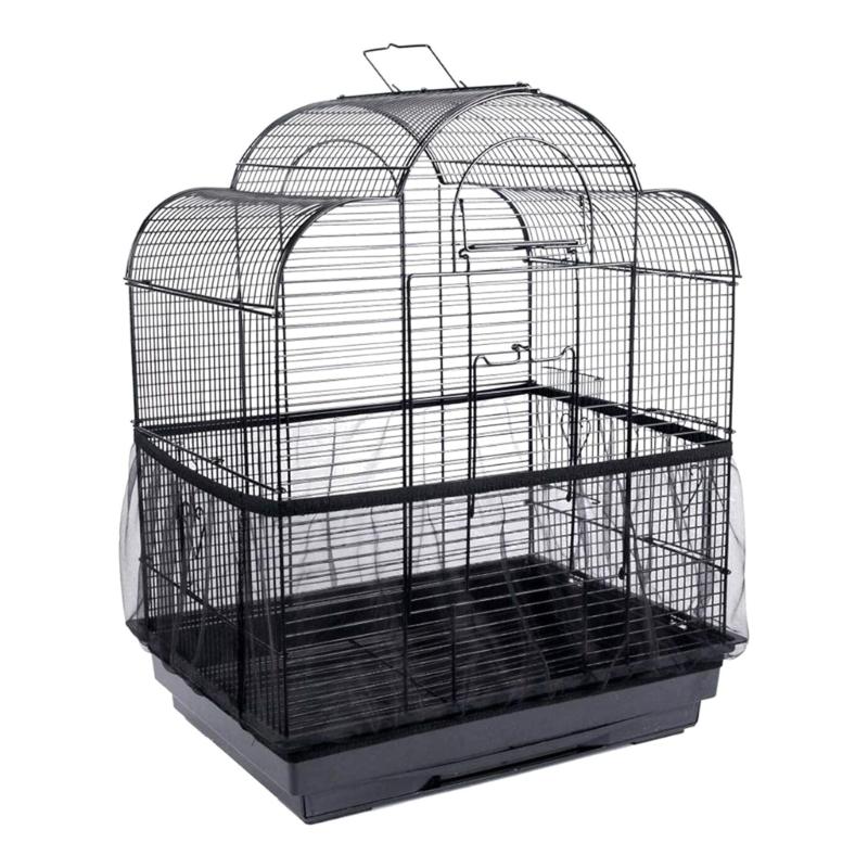Nylon Mesh Treat Catcher Guard Net Cover for Bird Cage Stretchy Skirt Universal Bird Cage Cover Prevent Scatter and Mess