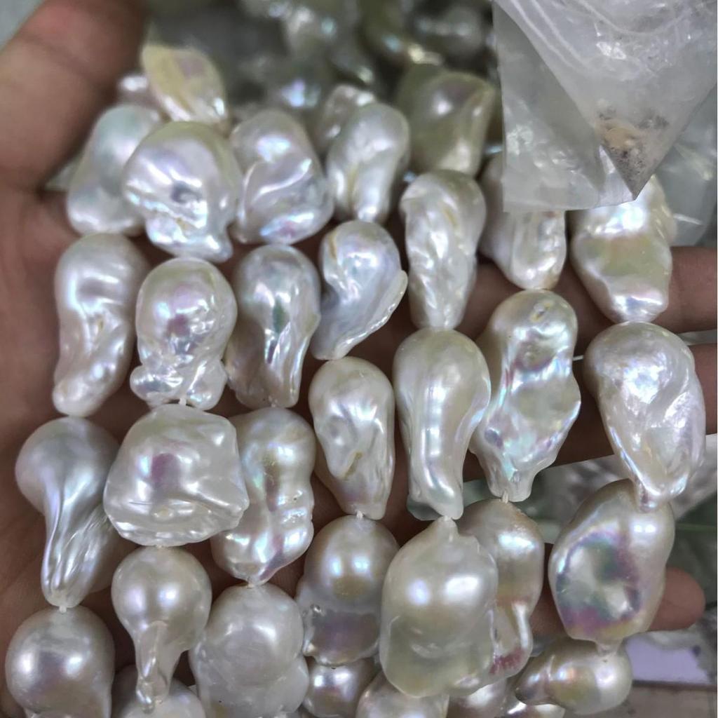 Высококачественный барочный неправильный пресноводный жемчуг и прессованный серебристый жемчуг, полуфабрикат