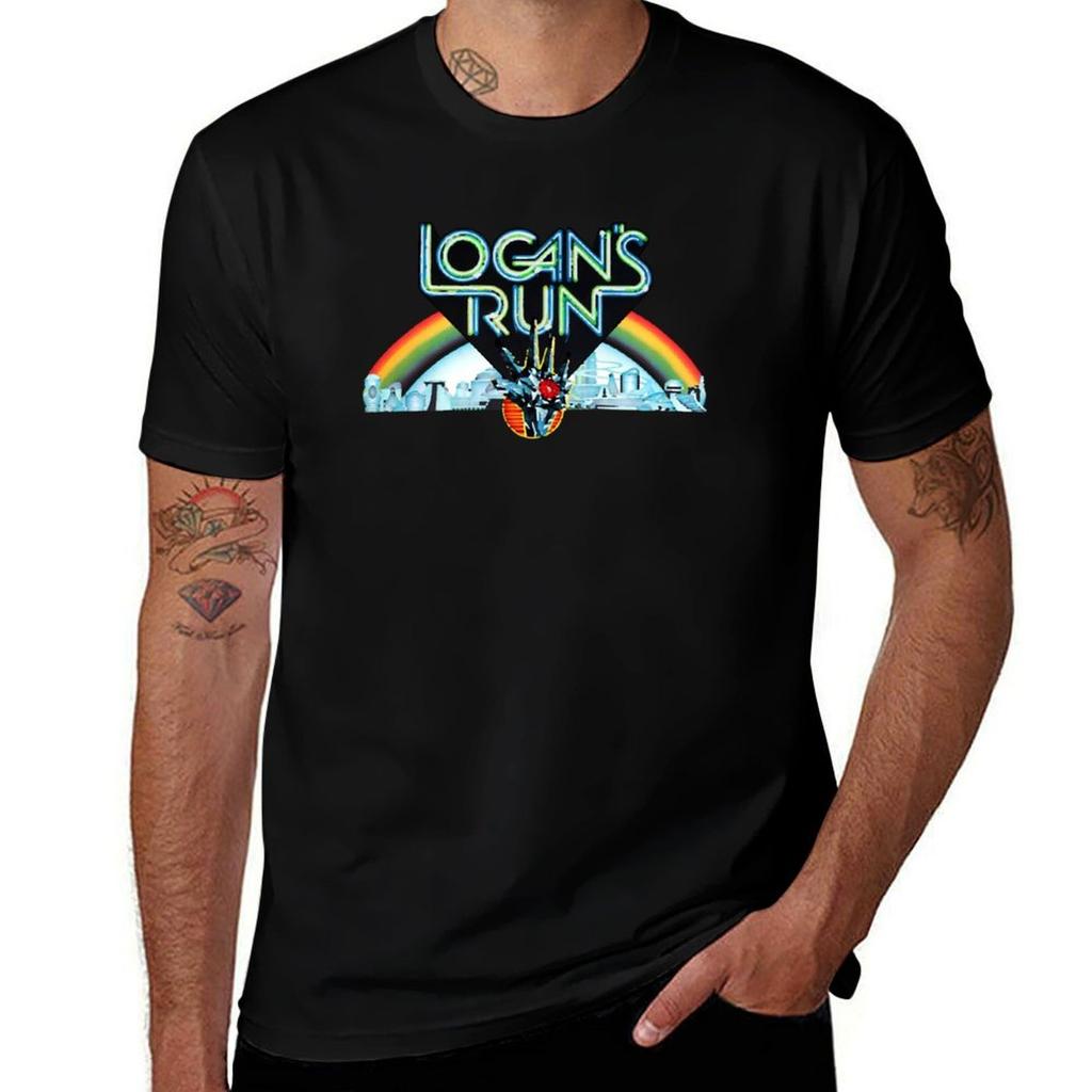 Logans Run Tshirt Plus Size Simple Casual Top