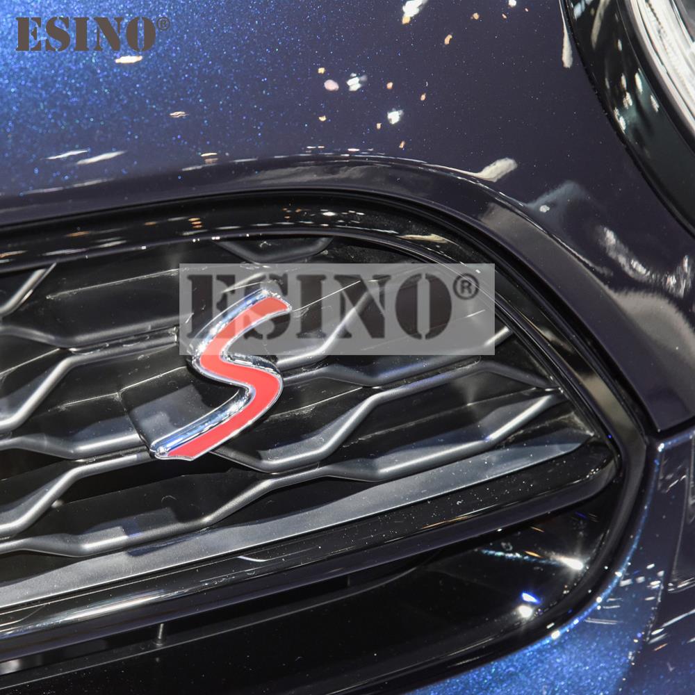 New Car Styling 3D Metal Chrome Zinc Alloy S Emblem Car Front Grill Badge Auto Accessory