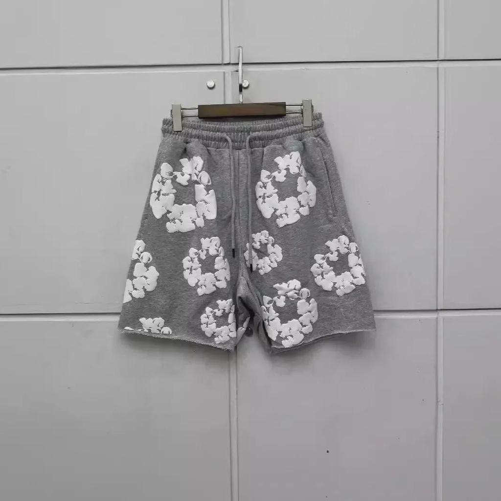 Мужские модные свободные джинсовые шорты в европейском и американском стиле хип-хоп 