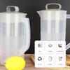 Mixing Pitcher for Drinks,64 OZ Plastic Water Pitcher with Plunger,LidHandle,Easy-Mix Juice Container ,Adjustable Mixer Plunger