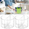 Kitchen Organizer for Seasoning Cosmetic Storage Box Rotating Tray Spice Rack Drinks Packet Organizer Clear Flavor Packet Holder