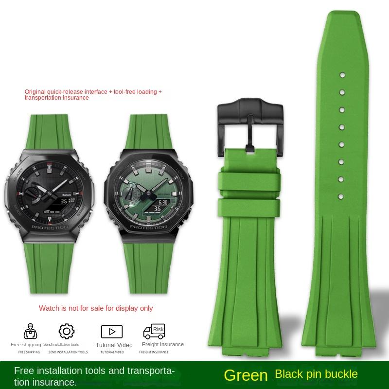 GA-2100 watch band  For Casio GBM-2100/GM-2100/GA-B2100 Series Quick Release Protruding Rubber Watch Band Strap Bracelet 16mm