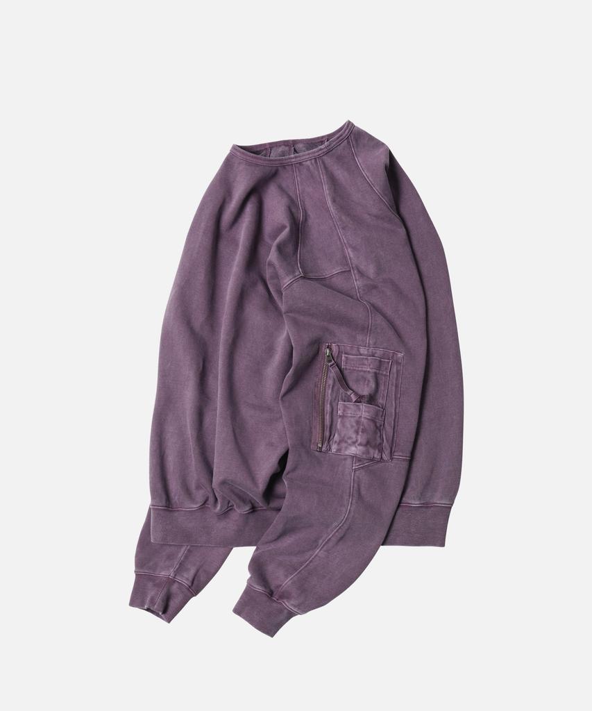 FRIZMWORKS Pigment Dyeing Mil Sweatshirt _ Purple