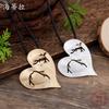 New Brushed Love Leather Rope Long Pendant, Women's Exaggerated High-end Heart-shaped Versatile Long Necklace