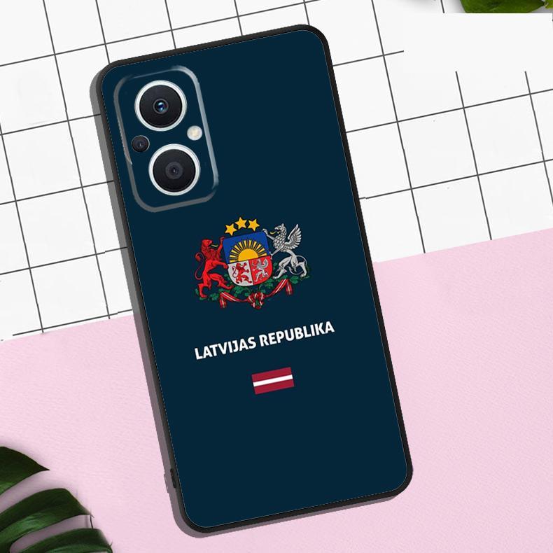 Чехол с флагом Латвии для OPPO Reno 13F 12F 11F 8T 7 8 10 11 12 13 Pro OPPO Find X8 X6 Pro X3 X5 Lite