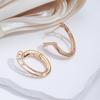 Kinel Trendy Rose Gold Color Hoop Earrings For Women Hollow Design Zircon Vintage Weddings Jewelry