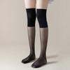 1 пара дышащих женских чулок выше колена, простые элегантные гольфы, полезные чулки выше колена