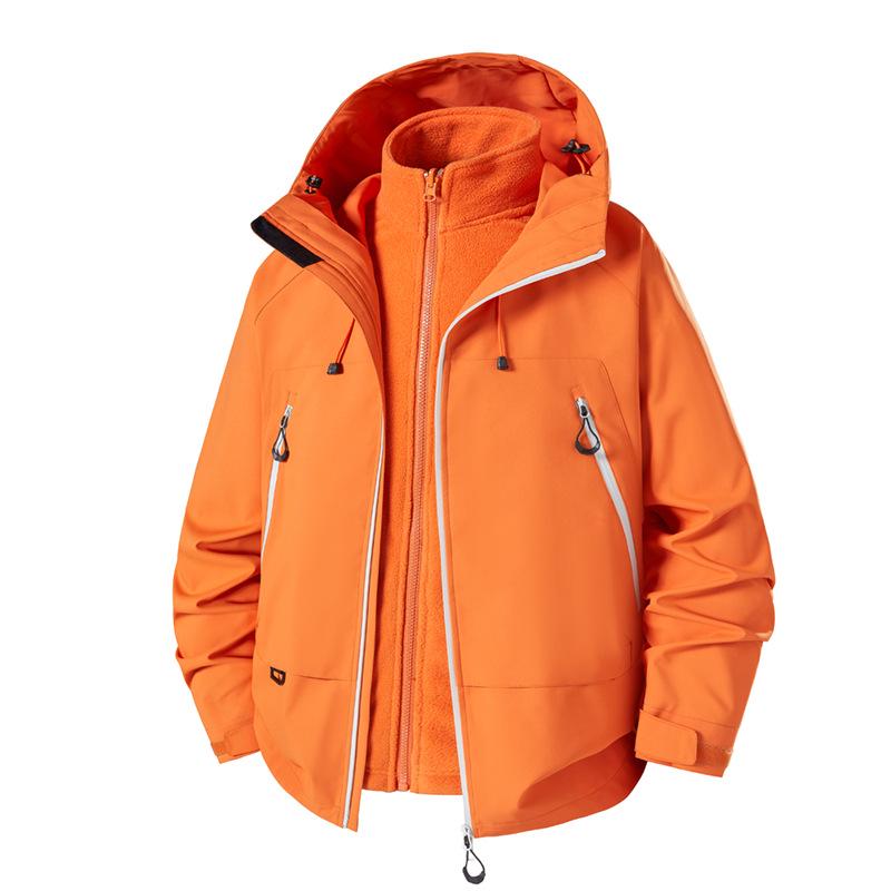Unisex Three-in-One Outdoor Jacket: Windproof, Waterproof, Breathable, Mountaineering Autumn/Winter Style