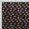 oneOone Cotton Flex Black Fabric Fish Artistic Sewing Material Print Fabric By The Yard 40 Inch