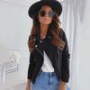 Женская модная кожаная куртка на шнуровке Slim Fit весна осень мотоциклетная куртка куртка на молнии