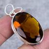 Цитрин Драгоценный камень 925 Стерлинговое серебро Ювелирное изделие Подвеска 1,85"