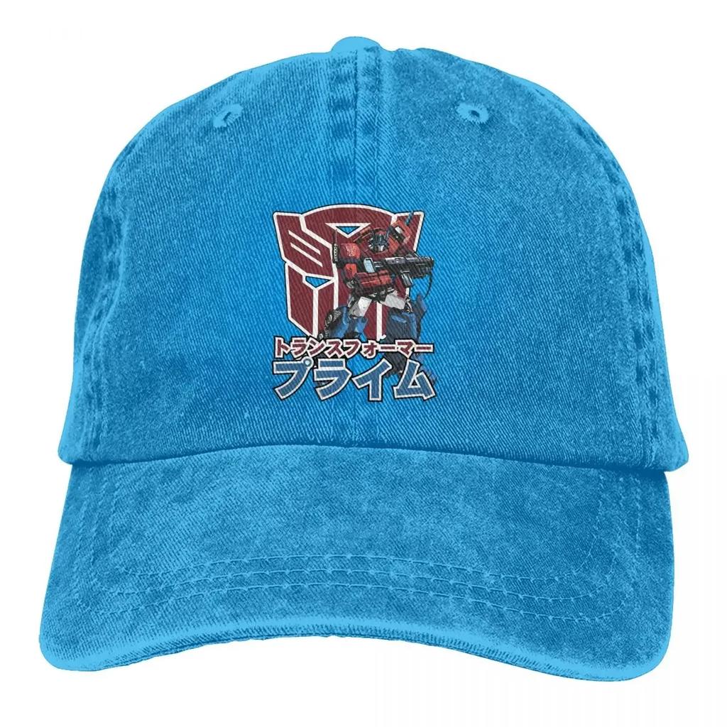 Стираная мужская бейсболка Optimus Prime Classic Trucker Snapback Cowboy Caps Dad Hat Transformer Science Action Golf Hats