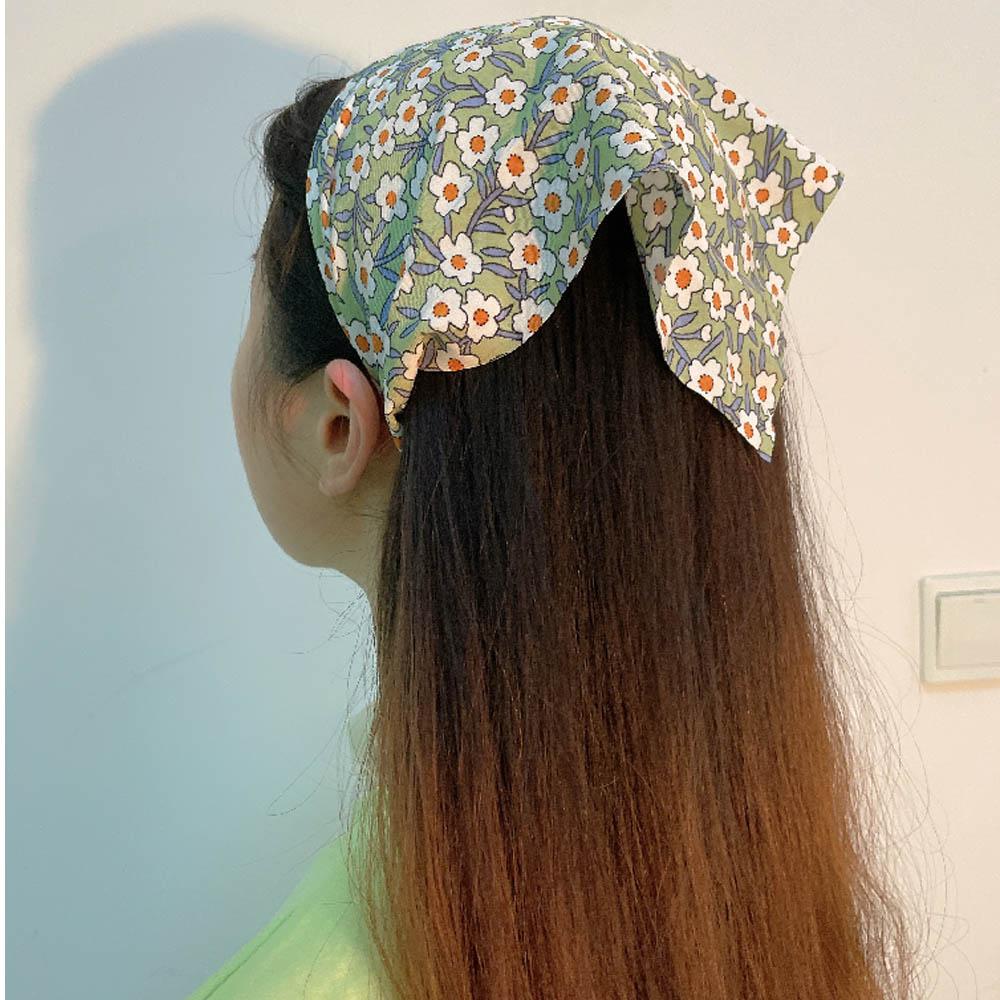 Headbands Sweet Elastic Floral Flower Hair Accessories Turban Hair Scarf Triangle Bandana Headwrap