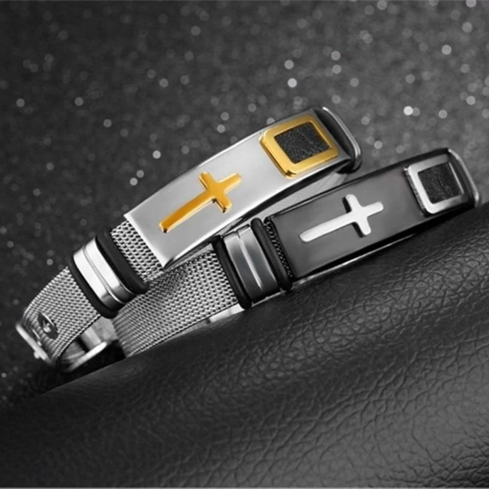 Adjustable Religious Bracelet Stainless Steel Couple Bracelet Unique Men's Jewelry  Friends