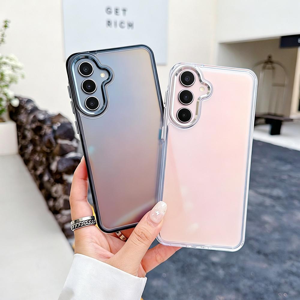 KEYSION Модный лазерный градиентный цветной чехол для телефона Samsung A54 5G A34 A24 A14, ударопрочная задняя крышка из ТПУ+ПК для Galaxy A04S