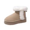 Fashion 2024 Winter Snow Boots Warm Outdoor Boot Ladies Basic Platform Cotton Shoes Women Furry Ankle Boots Faux Suede Plush Snow Boots