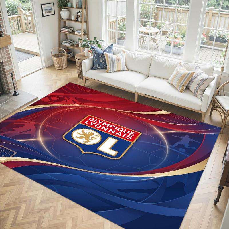 Lyon FC Design Crystal Velvet Carpet Cozy Non?Slip Printed Rug For Bedroom Living Room Entrance