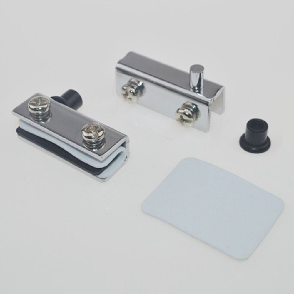 2pair Flush-fitting Glass Door Hinges Shaft Hinge Glass Clip Durable Glass Pivot Hinge  Cabinet