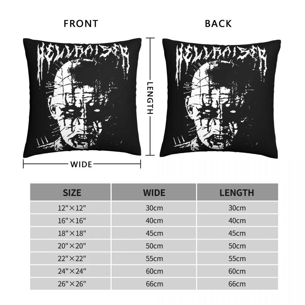 Черный Металлический Пинхед Хеллрейзер Наволочка Принт Чехол для Подушки Декорация Хэллоуин Фильм Ужасов Наволочка для Подушки Дома