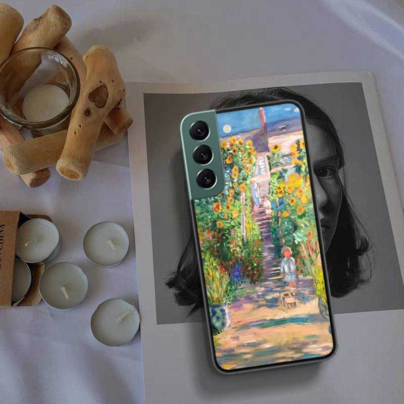 Чехол для телефона Claude Monet Garden Lotus Bridge для Samsung A02 A03 A03S A04 A04S Galaxy A55 A35 A25 A15 S10 Lite A9 A8 A7 A6 Plus A